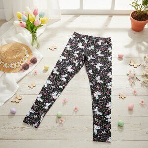 Bobbie Brooks Girls Butterfly Floral Leggings Size L 10/12 Super Soft Stretch